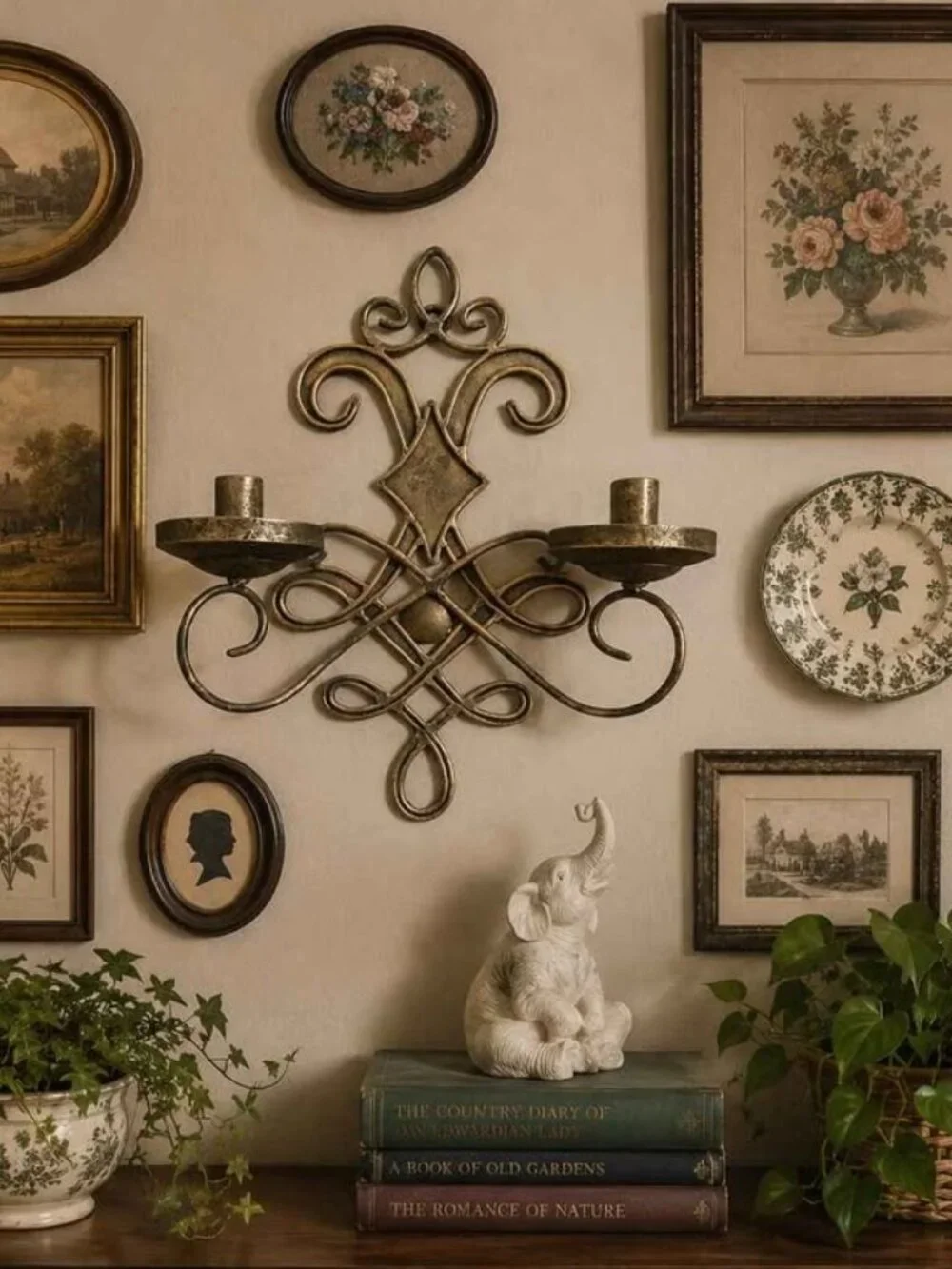 Ballard Designs Mavelot Double Candle Wall Sconce – Antique Gold Finish